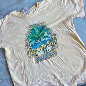 Clearwater Yellow Vintage Florida Beach Graphic T-Shirt